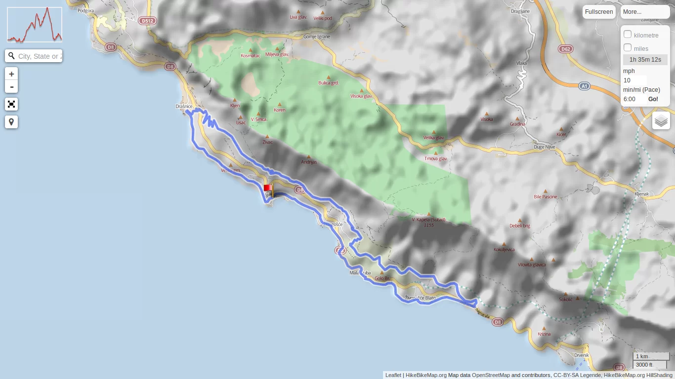 Šetnica Lungomare u Živogošću vodi uz more kroz Mala Dubu, Porat i Blato. Idealna za večernje šetnje i uživanje u prirodi Makarske rivijere.